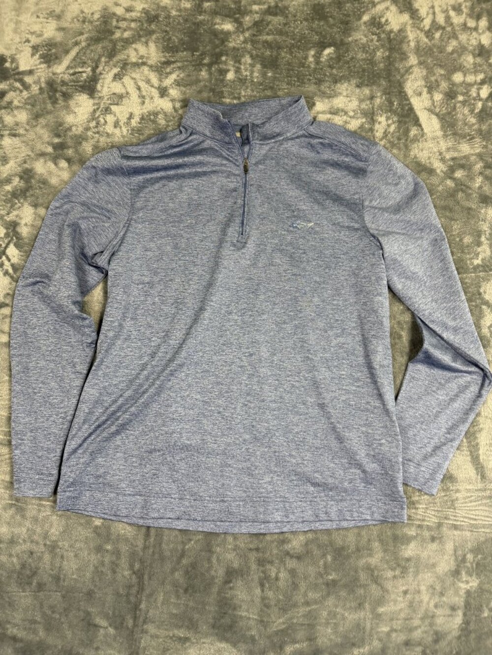 Greg Norman Mens M Quarter Zip Pullover Heather Blue Long Sleeve